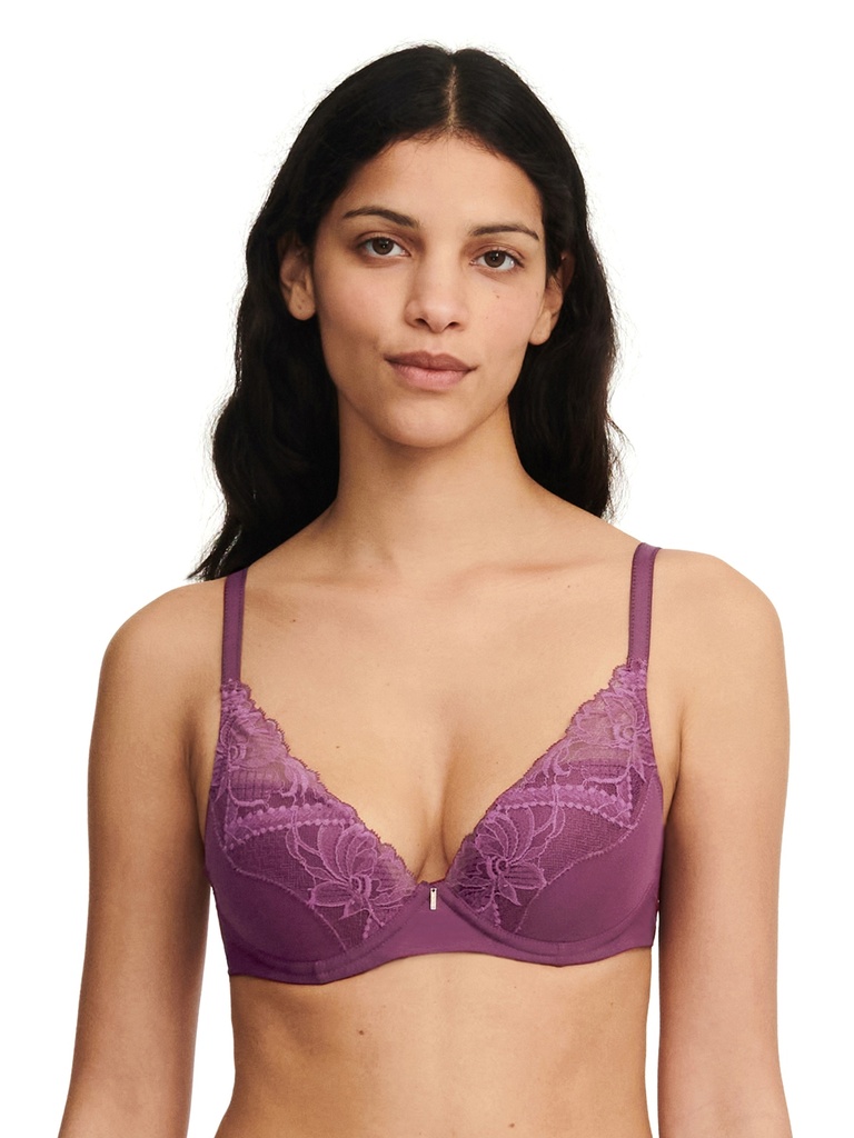 Soutien-gorge coque plongeant CHANTELLE "Orangerie Dream" C17Q20 - Tannin 01Y