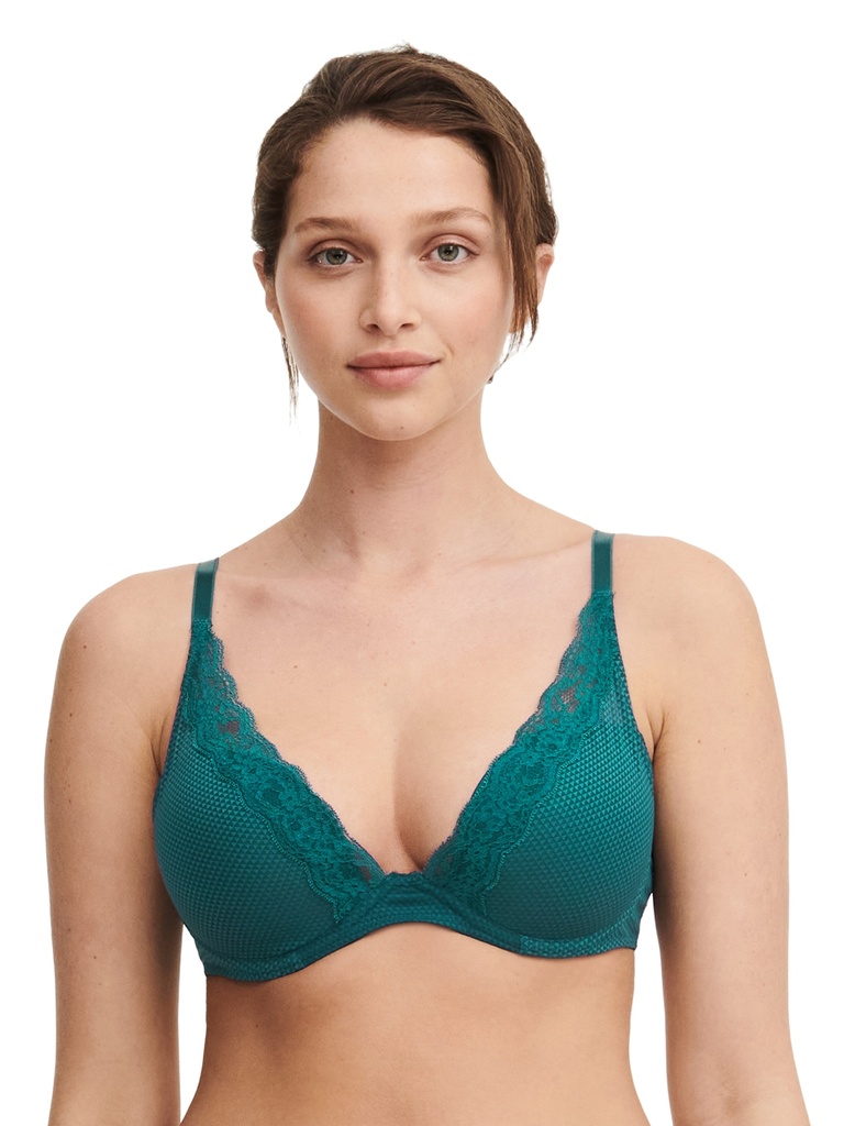 Soutien-gorge armaturé plongeant PASSIONATA "Brooklyn" P57010 - Vert Orient  0BK