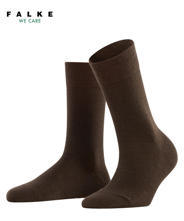 Chaussettes laine sans élastique dame FALKE "Berlin Sensitive" 46226 - Dark Brown 5230