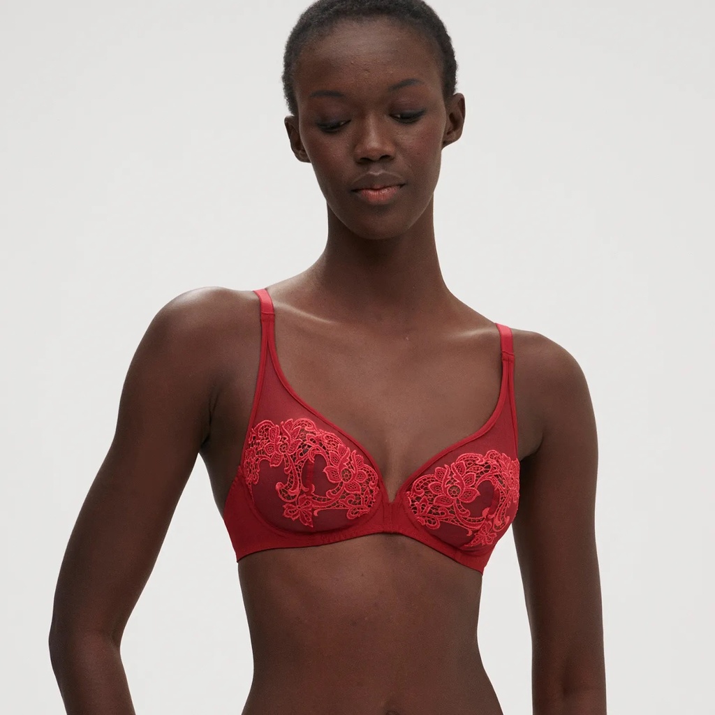 Soutien-gorge armature foulard SIMONE PERELE "Saga" 15C319 - Lipstick 459