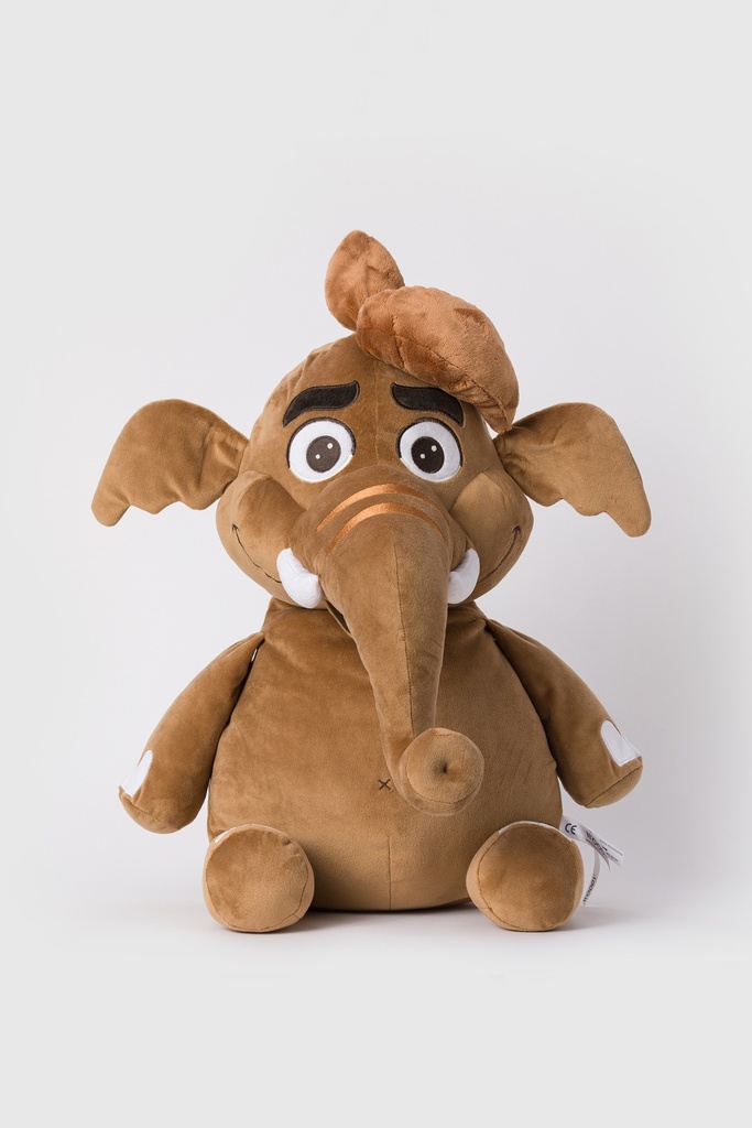 Peluche en velours 50cm WOODY "Mammouth" 232-10-GTO - Brun 010