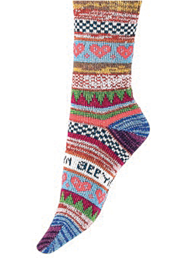 Chaussette enfant 30%laine CRONERT "Jette" 12420 - Couleur Mix 1350