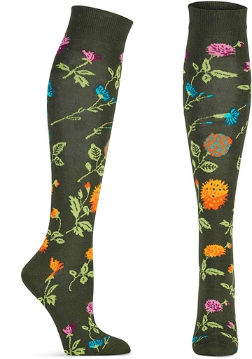 Chaussette dame 3/4 CRONERT "Prairie" 46459 - Kaki 2160