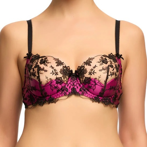Soutien-gorge corbeille DITA VON TEESE "Victresse" D59041 - Black Fuschia