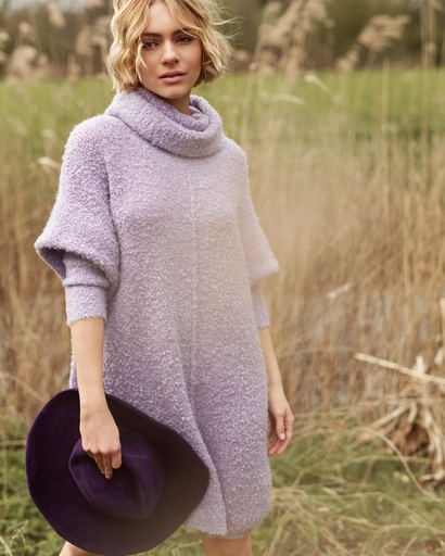 Pull-over dame homewear WOODY 232-52-MHI-H - Mauve 307