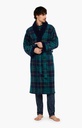 Peignoir homme Polaire ARTHUR "Ecossais" RPO - Vert Carreaux ALPEH23