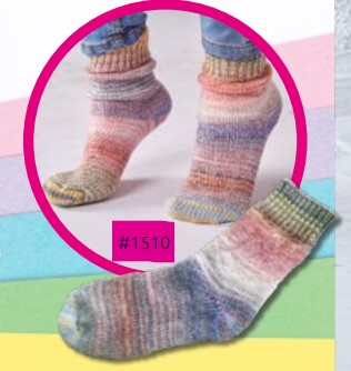 Chaussettes femme 50%laine CRONERT 15402 - Rose Mix 1510