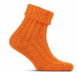 Chaussettes femme 60%laine CRONERT 15423 - Orange 1156
