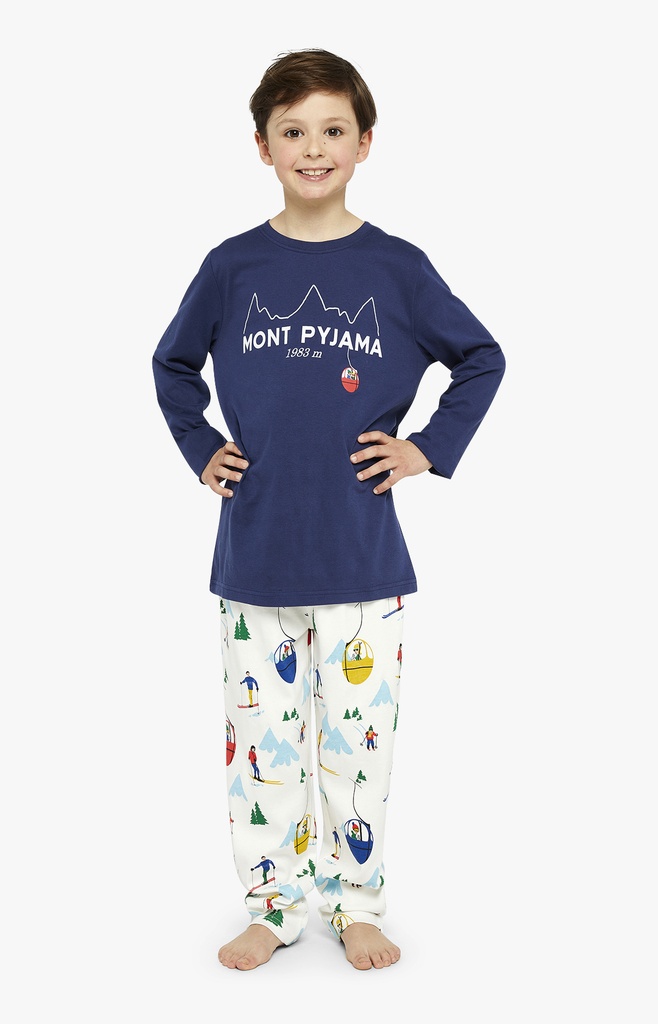 Pyjama long enfant ARTHUR LUK - Blanc SKISH23