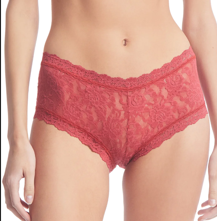 Shorty dentelle stretch HANKY PANKY "Boyshort" 4812P - Burnt Sienna BRNS