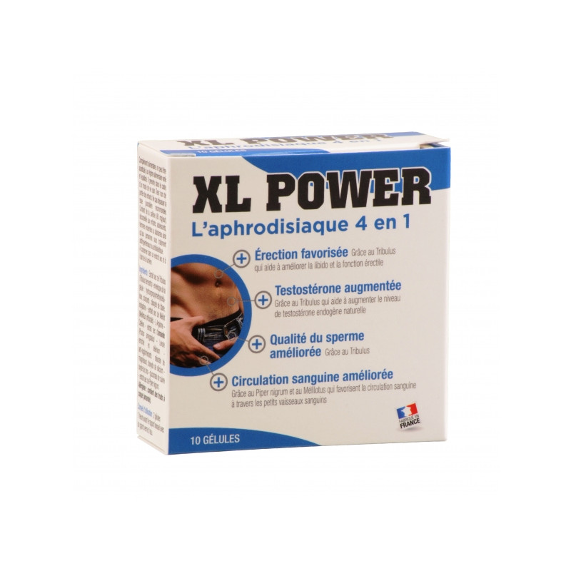 Pilules aphrodisiaques 4 en 1 homme stimule la libido et boost les érections "XL Power" 20 comprimés