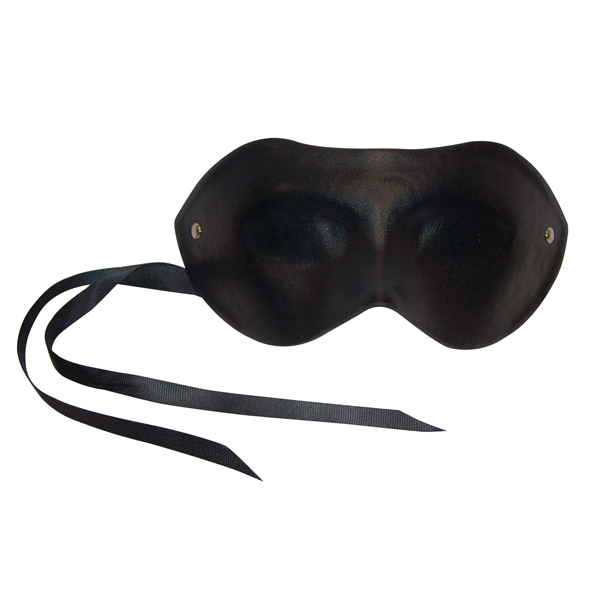 Masque simili cuir dur pour jeux bondage SPORTSHEETS - SEX & MISCHIEF "Blackout Mask" - Noir