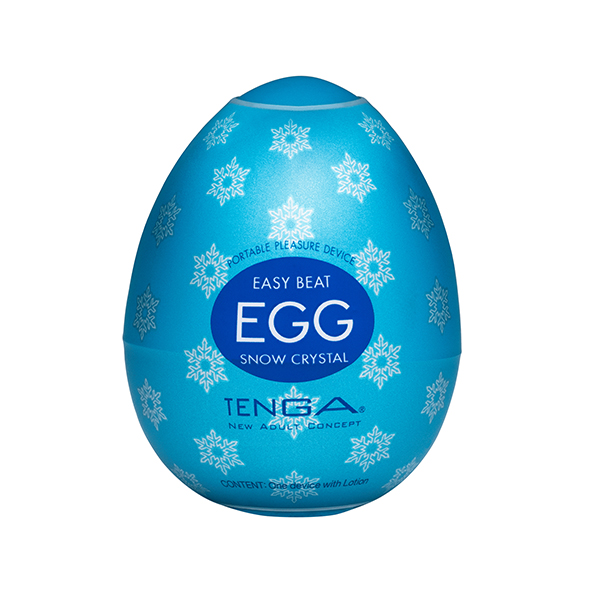 Masturbateur pour homme TENGA à effet refroidissant "Egg" - Snow Cristal