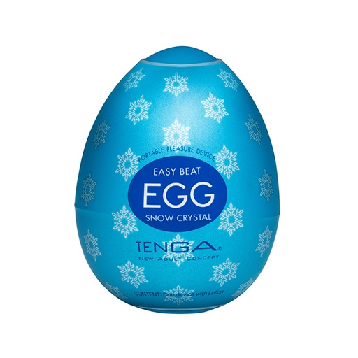 Masturbateur pour homme TENGA à effet refroidissant "Egg" - Snow Cristal