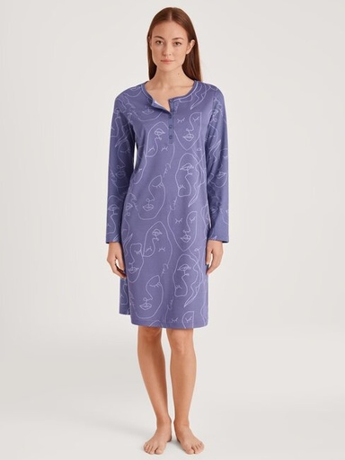 Chemise de nuit dame 100cm en 100% coton CALIDA "Night Lovers" 33429 - Twilight 326