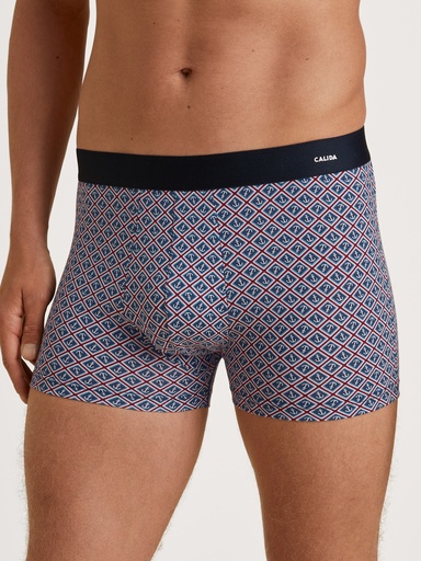 Boxer homme fantaisie 94% coton CALIDA "Cotton Code Design" 26980 - Amaranth 814