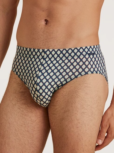 Slip homme fantaisie 90% coton CALIDA "Grafic Cotton" 22767 - Insignia Blue Print 792
