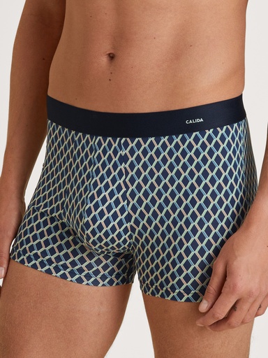 Boxer homme fantaisie 94% coton CALIDA "Cotton Code Design" 26980 - Insignia 792