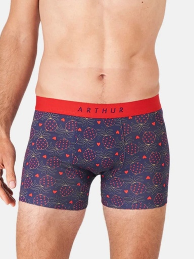 Boxer homme coton bio ARTHUR "Fruit Défendu" MAC - St Val Rouge Marine STVALE24