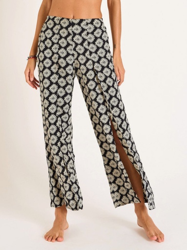 Pantalon fendu sur le devant BANANA MOON "Stefa Sarong" - Noir LRZ01