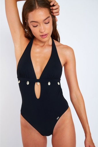 Maillot BANANA MOON "Shellina Black" - Noir LSE01