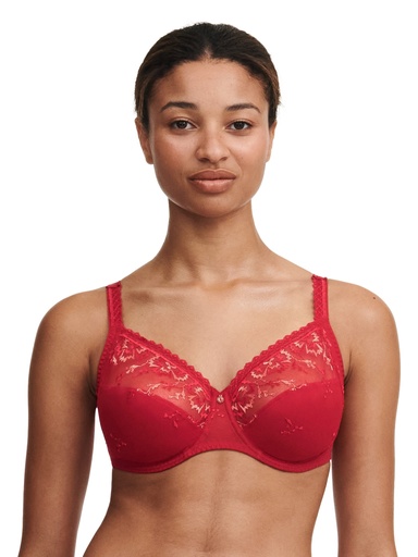 Soutien-gorge avec armatures 3 parties enveloppant CHANTELLE "Every Curve" C16B10 - Scarlet / Nectarine 0XN