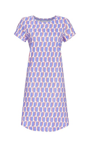 Chemise de nuit manches courtes RINGELLA "Modern Geometrics" 4211012 - Nautic Blue 296