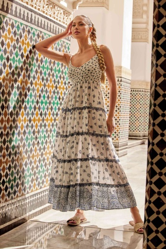 Robe Longue de Plage ICONIQUE "Joy Strappy" IC24-038 - Paisley Story MLT