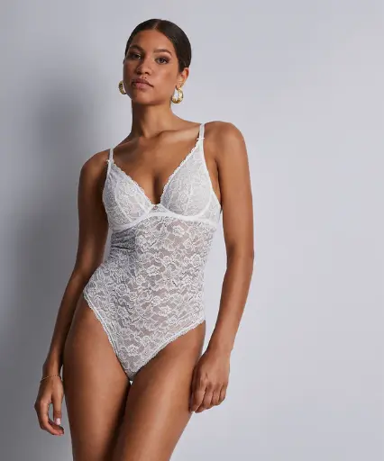 Body en dentelle raffinée AUBADE "Rosessence" 2K86 - Opale