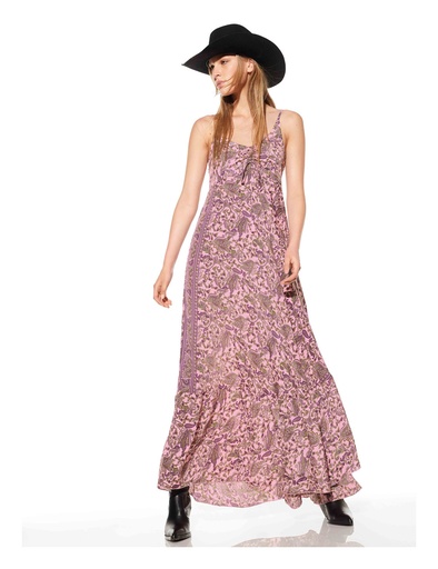 Robe de plage longue fines bretelles VERDISSIMA SS2400I0AL24 - Imprimé NIA41