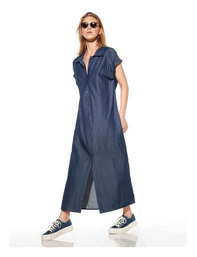 Robe Longue VERDISSIMA SS2400I0AL48 -Bleu Jeans Foncé