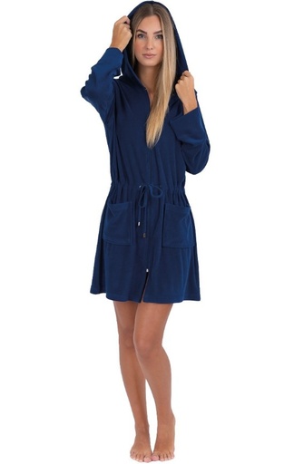 Peignoir dame éponge à tirette WEWO 031 - Dark Blue 200D