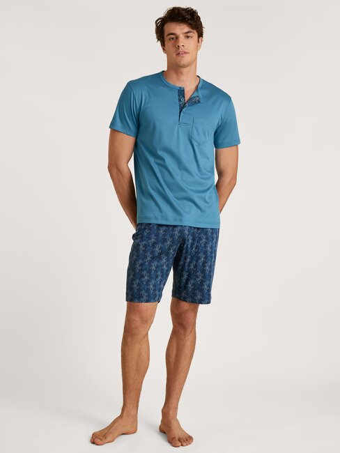 Pyjama homme court 100% coton CALIDA "Relax Choise 2" 46281 - Niagara Blue 375