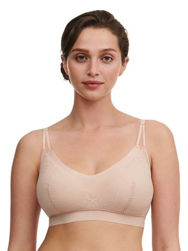 Brassière avec dentelle et coques amovibles CHANTELLE "SoftStretch" C11GQ9 - Beige Doré 01N