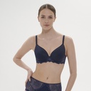 Soutien-gorge plongeant avec armatures SIMONE PERELE "Caresse" 12A316 - Encre 555