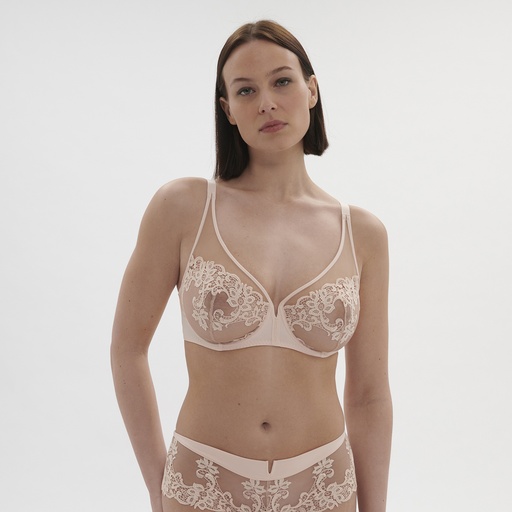 Soutien-gorge armature foulard SIMONE PERELE "Saga" 15C319 - Rose Nude 448