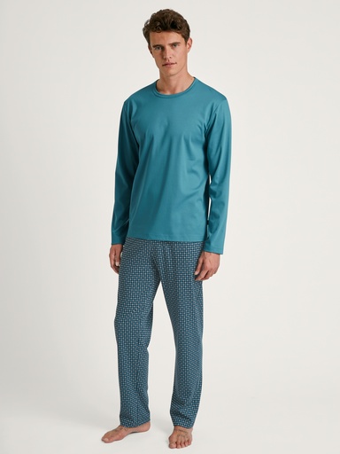 Pyjama long homme 100% coton CALIDA "Relax Streamline" 46187 - Storm Blue 528