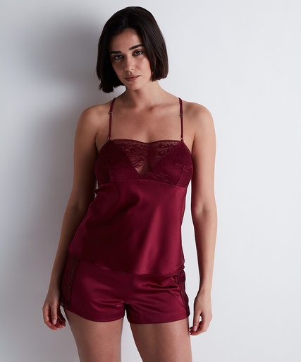Top en soie AUBADE "Midnight Whisper" 2S38 - Crimson Red CRIM