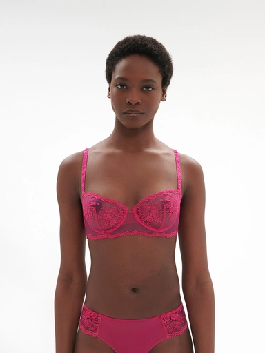 Soutien-gorge corbeille avec armatures SIMONE PERELE "Intrigue" 1E2330 - Rose Disco 346