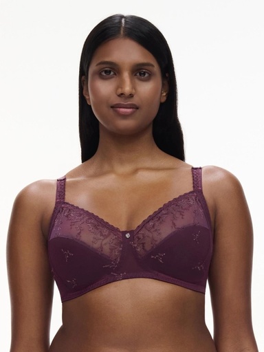 Soutien-gorge sans armatures en 3 parties enveloppant CHANTELLE "Every Curve" C16B20 - Aubergine Camaieu 0DM