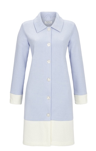 Peignoir dame polaire avec boutons RINGELLA "Partenaire de bien-être" 4564713 - Bleu Ecru 920