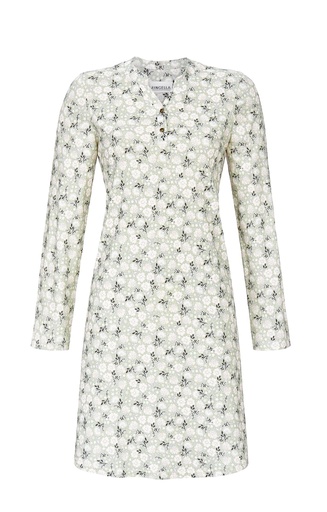 Chemise de nuit avec patte de boutonnage 100% coton RINGELLA "Fleurs d'hiver" 4561011 - Vert 565