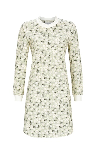 Chemise de nuit 100% coton 95cm RINGELLA "Fleurs d'hiver " 4561010 - Vert 565