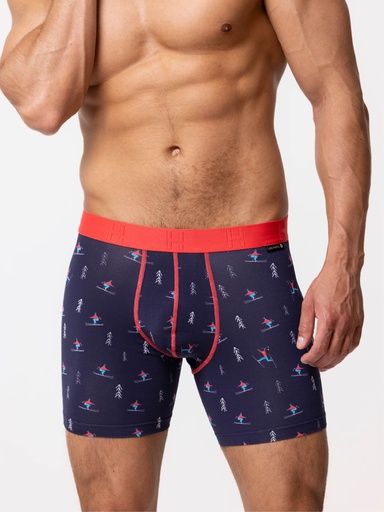 Boxer homme coton avec maintien intérieur LOIC HENRY "Every-D" KBD010C - Ski