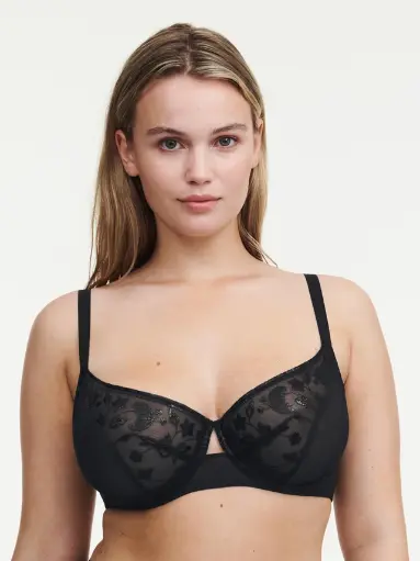 Soutien-gorge armaturé emboitant CHANTELLE PULP "Philter" C22CMU - Noir Vinyle 0KC