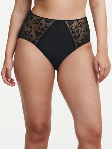 Culotte Taille Haute CHANTELLE PULP "Philter" C22CC5 - Noir Vinyle 0KC