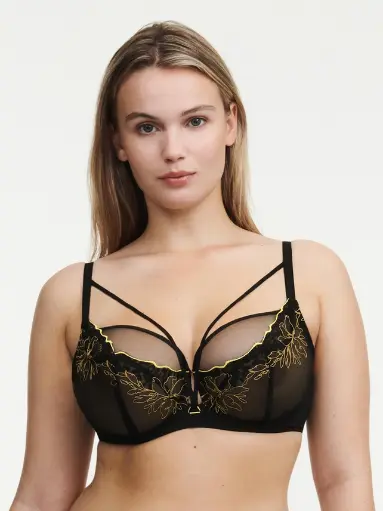 Soutien-gorge armaturé enveloppant CHANTELLE PULP "Spice" C22BMU - Noir Jaune 0IU