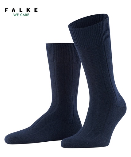 Chaussettes Hommes Laine FALKE "Lhasa" 14405 -  Bleu Marine 6375