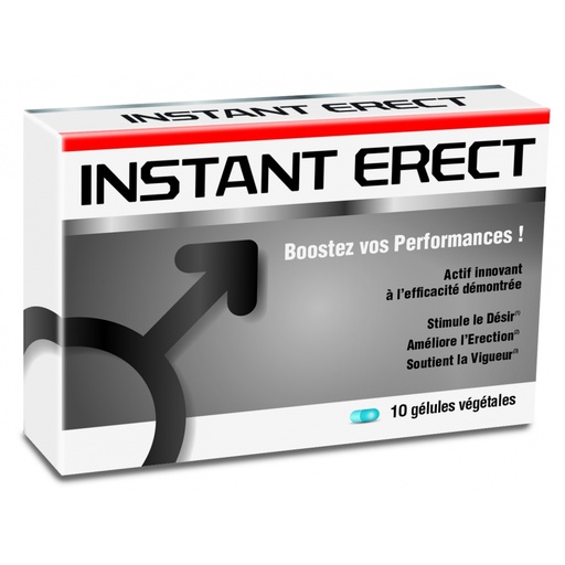 Pilules boosteur d'érections & stimulent le libido "Instant Erect" 10 comprimés