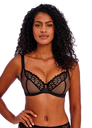 Soutien-gorge avec armatures plongeant transparent sexy FREYA "Loveland" AA401002 - Bombshell Black BOK